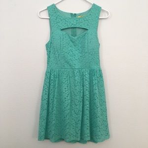 Seafoam Green Dress w Chest Cut Out